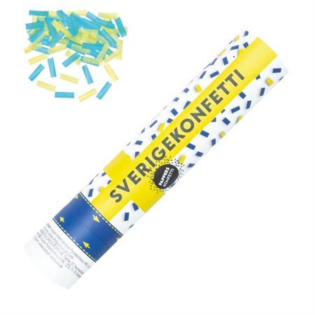 Konfettikanon 25 cm Blue & Yellow